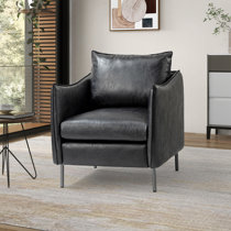 Vegan leather accent deals chair